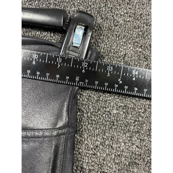Spanx Faux Leather Leggings Womens Small Petite High Rise Shaping Pants S/P - Picture 7 of 9